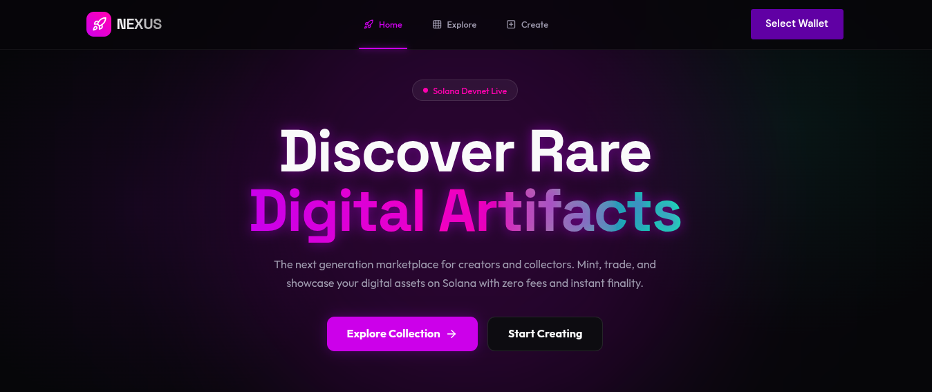Nexus NFT Marketplace